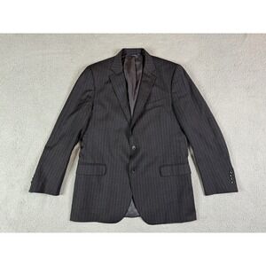 Brooks Brothers Suit Jacket 42 R Charcoal Wool Striped Estrato Fitzgerald USA
